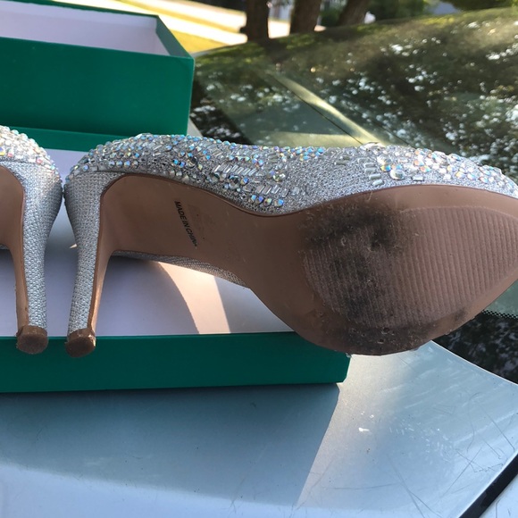 Silver Rhinestone Pumps - Picture 3 of 4